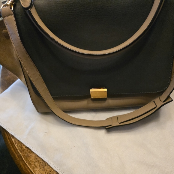 Celine Blue and Tan Women's Bag - Picture 1 of 16